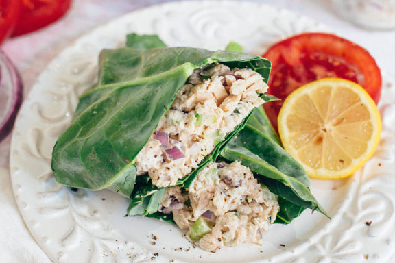 Tone It Up 5 Day Detox Delicious Recipes Tuna Collard Wrap with Lemon and Tomato